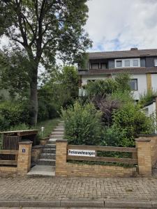 a park with a sign that reads reinhaminion at Ferienwohnung mit Balkon und Stadtnähe in Bad Sachsa