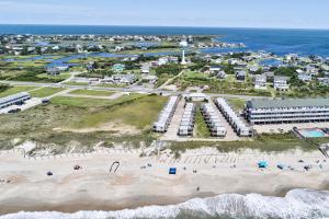 an aerial view of a beach and the ocean at Southern Comfort Cabana #25ODC-H in Hatteras