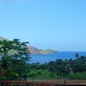 Nuku HivaにあるHoakehu Lodge hoakuaのリゾートからの海の景色