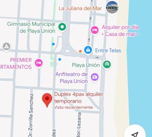 a map of puerto vallarta with attractions at Duplex 4pax Playa Unión in Playa Unión