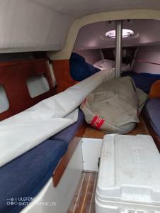a small room with two beds on a boat at Starship JSAILING in Mošćenička Draga