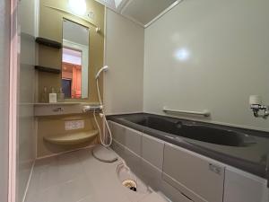 un bagno con lavandino e vasca da bagno di 草枕 -kusamakura- private stay a Tomakomai Altre 19 foto