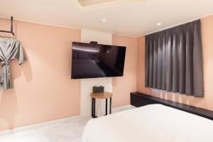 TV a/nebo společenská místnost v ubytování Hotel Daily