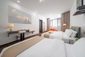 Cama o camas de una habitación en Wangxian Mountain Retreat B&B-Wangxian Valley Scenic Area