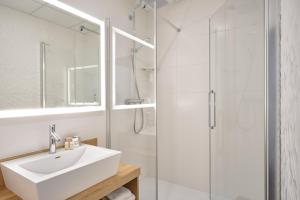 Koupelna v ubytování Hôtel Marso