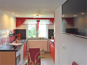 Η κουζίνα ή μικρή κουζίνα στο Cozy Apartment in Lichtenhain Germany With Garden +106 φωτογραφίες