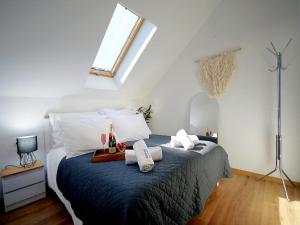 Ένα ή περισσότερα κρεβάτια σε δωμάτιο στο Terraced house for 5 people, Mielenko