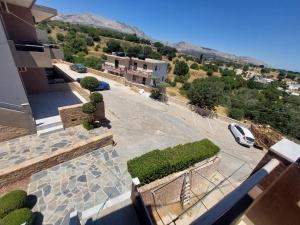 arial view of a house with a view of a street at The Mastiha Spot 4 in Chios