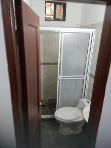 Koupelna v ubytování Los primos