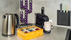 Kemudahan buat kopi dan teh di Stilvolle Dachgeschosswohnung