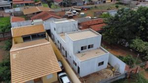 an overhead view of a building with roofs at Pousada Ágape in Chapada dos Guimarães