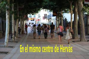 a group of people walking down a city street at Hervas Centro Apartamento IDEAL FAMILIAS 6 adultos y 2 niños- in Hervás