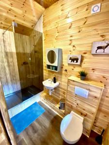 Koupelna v ubytování Hotel Džbán