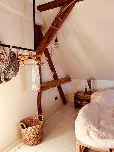 Ένα ή περισσότερα κρεβάτια σε δωμάτιο στο Cosy Lehde