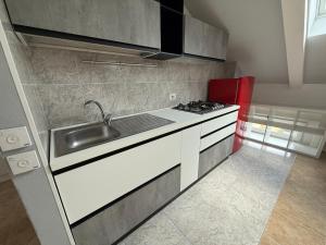 Η κουζίνα ή μικρή κουζίνα στο COZY APARTMENT NEAR MiLAN