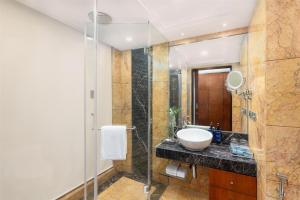 Bathroom sa Radisson Blu Plaza Delhi Airport