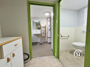 Koupelna v ubytování Chalet le Bass