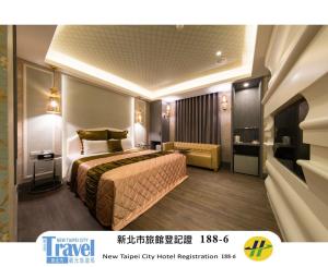 探索汽车旅馆-永和分馆客房内的一张或多张床位