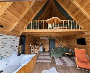 Et opholdsområde på Rizelove Bungalov