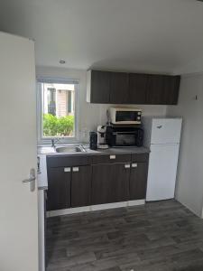 Kuchyň nebo kuchyňský kout v ubytování Mobile home