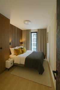 Ένα ή περισσότερα κρεβάτια σε δωμάτιο στο The Velvet Apartment Kościuszki