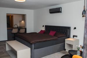 Postel nebo postele na pokoji v ubytování Apartmány VÍNO HRUŠKA Pardubice