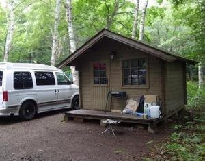 a van parked in front of a tiny house at AiMiX Minami Norikura BASE (formerly AiMiX Nature - Vacation STAY 76947v in Kamigahora