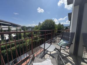 Balkón nebo terasa v ubytování Grand studio à Thonon, près du lac avec parking - FR-1-498-118