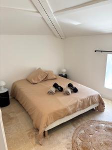 Ένα ή περισσότερα κρεβάτια σε δωμάτιο στο Duplex cosy 2 chambres