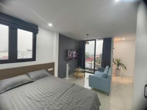 Postel nebo postele na pokoji v ubytování VM Apartment võng thị,The Lakeview - West Lake