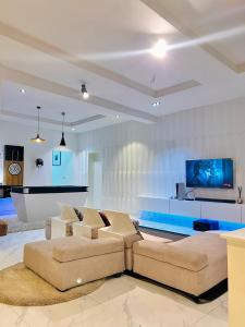 Μια τηλεόραση ή/και κέντρο ψυχαγωγίας στο Posh Luxury Apartment