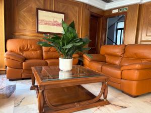 Χώρος καθιστικού στο Hotel Amefa