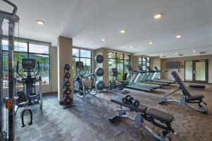 a gym with several treadmills and cardio machines at Residence Inn by Marriott Oahu Kapolei in Kapolei