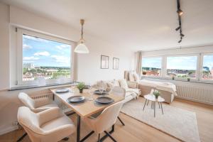 Χώρος καθιστικού στο Malu Rooms - Über den Dächern der Stadt, Zentrum, Panorama, Terrasse, höchste FeWo der Stadt