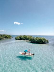 a group of people on a boat in the water at Casita Velera in Lajas