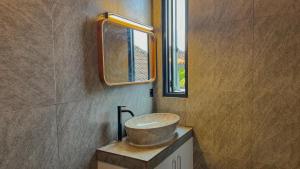 Koupelna v ubytování Geria Loft