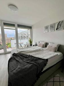 Postel nebo postele na pokoji v ubytování Apartmán Šantovka