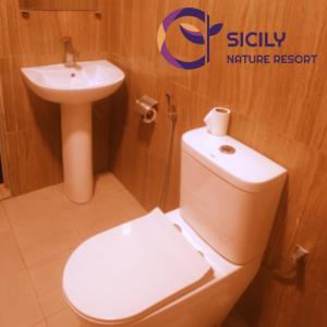 Baðherbergi á Sicily Nature Resort