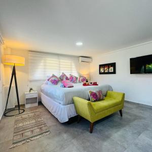 Ένα ή περισσότερα κρεβάτια σε δωμάτιο στο Casita Baby Beach