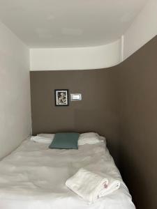 Ένα ή περισσότερα κρεβάτια σε δωμάτιο στο Linda Habitacion privada con balcon en Polanco