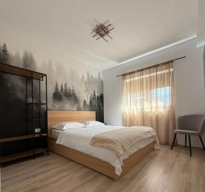 Giường trong phòng chung tại Mountain Place to Remember - River & Barbecue