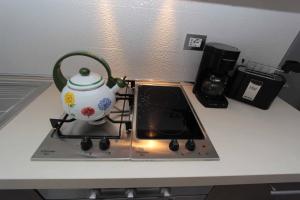 A kitchen or kitchenette at Residence Rivachiara (check-in at Hotel Riviera in Viale Rovereto, 95)