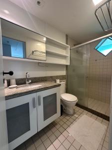 Koupelna v ubytování Marulhos Muro Alto, Apartamento Encantador