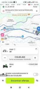 ペレイラにあるCerca al Aeropuerto y el Terminalの地図付携帯電話のスクリーンショット