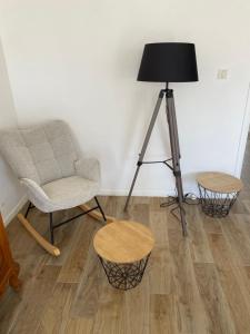 Ruang duduk di Appartement calme vue mer côte sauvage Quiberon