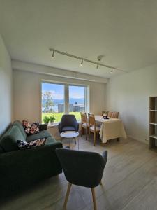 Ruang duduk di Eidekollen apartment
