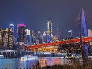 重庆景观或在公寓看到的城市景观