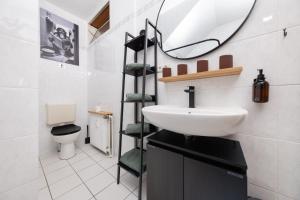 Koupelna v ubytování Apartmenthaus Bardowick