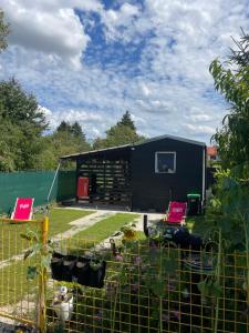 Zahrada ubytování Tiny House v Balijském stylu v srdci Slovácka