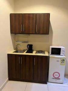 Kuchyň nebo kuchyňský kout v ubytování REST inn HOTEL 2